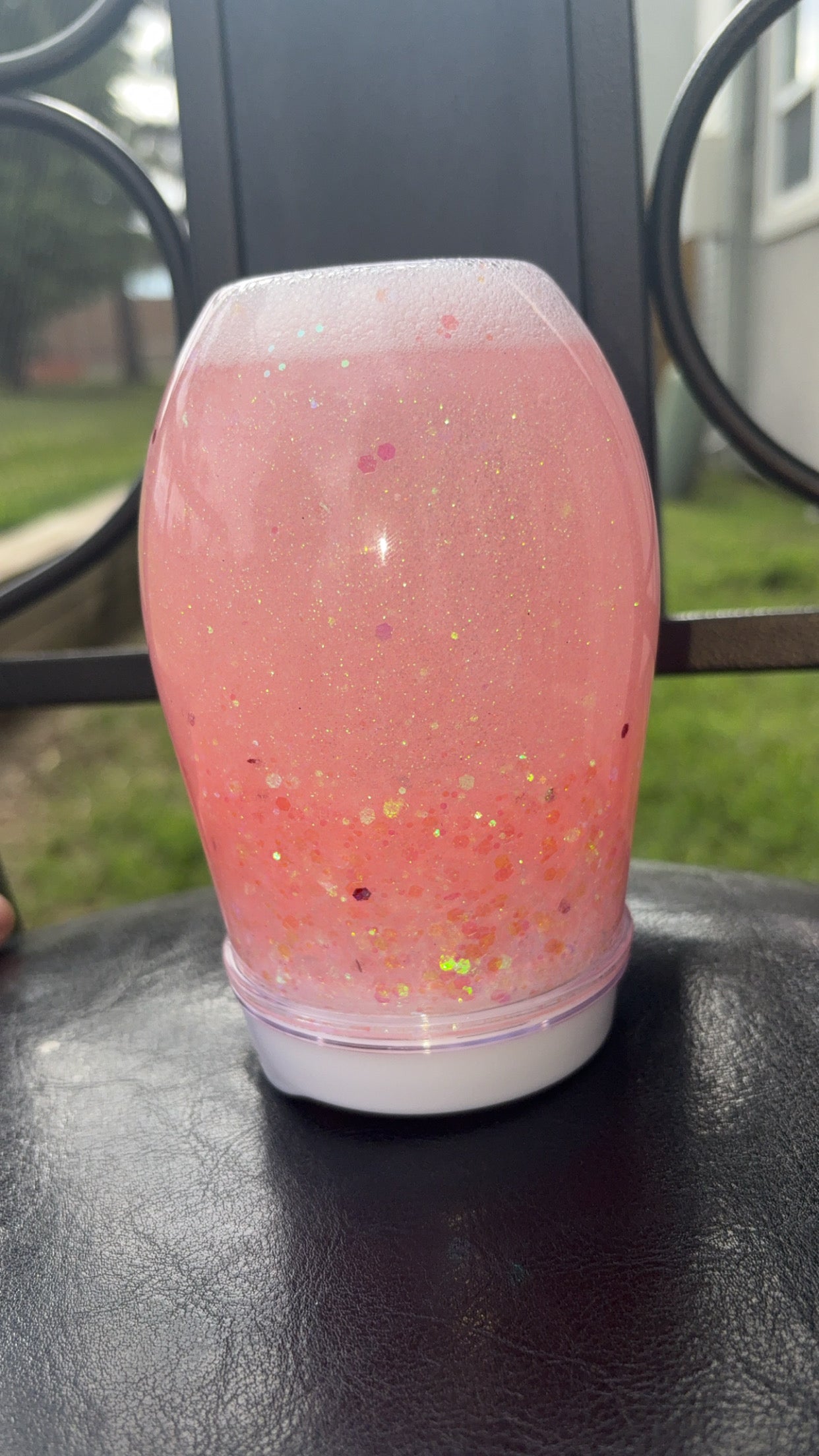 12 oz (plastic) wine tumbler.